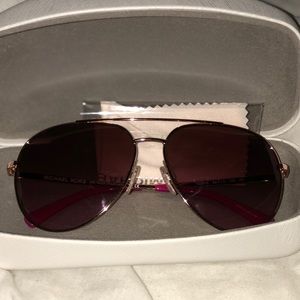 Michael Kors Pink Aviator Sunglasses